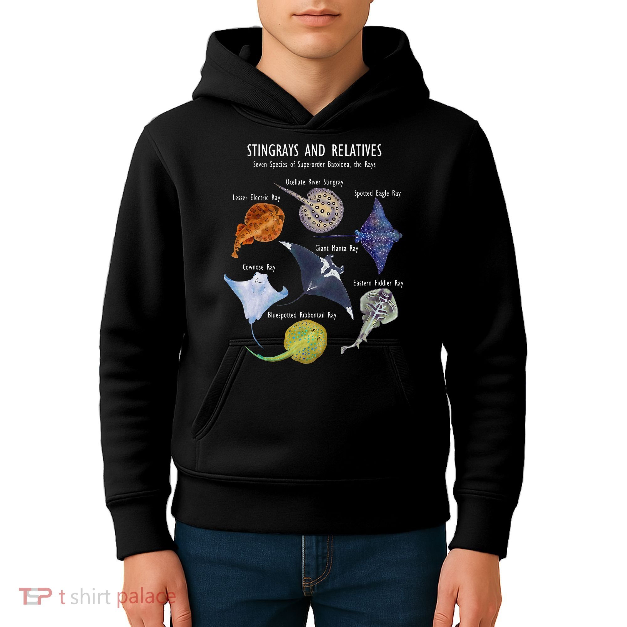 Stingray Species Manta Ray River Stingray And More Kids Hoodie