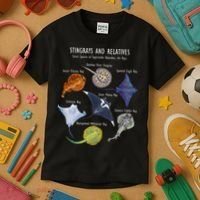 Stingray Species Manta Ray River Stingray And More Kids T-Shirt thumb 3