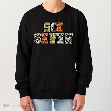 Six Seven Meme Animal Print Women's Sweatshirt