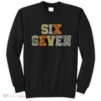 Six Seven Meme Animal Print Sweatshirt thumb 0