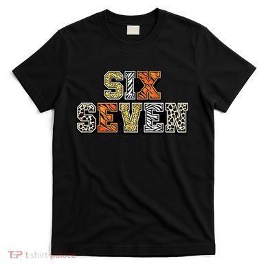 Six Seven Meme Animal Print T-Shirt