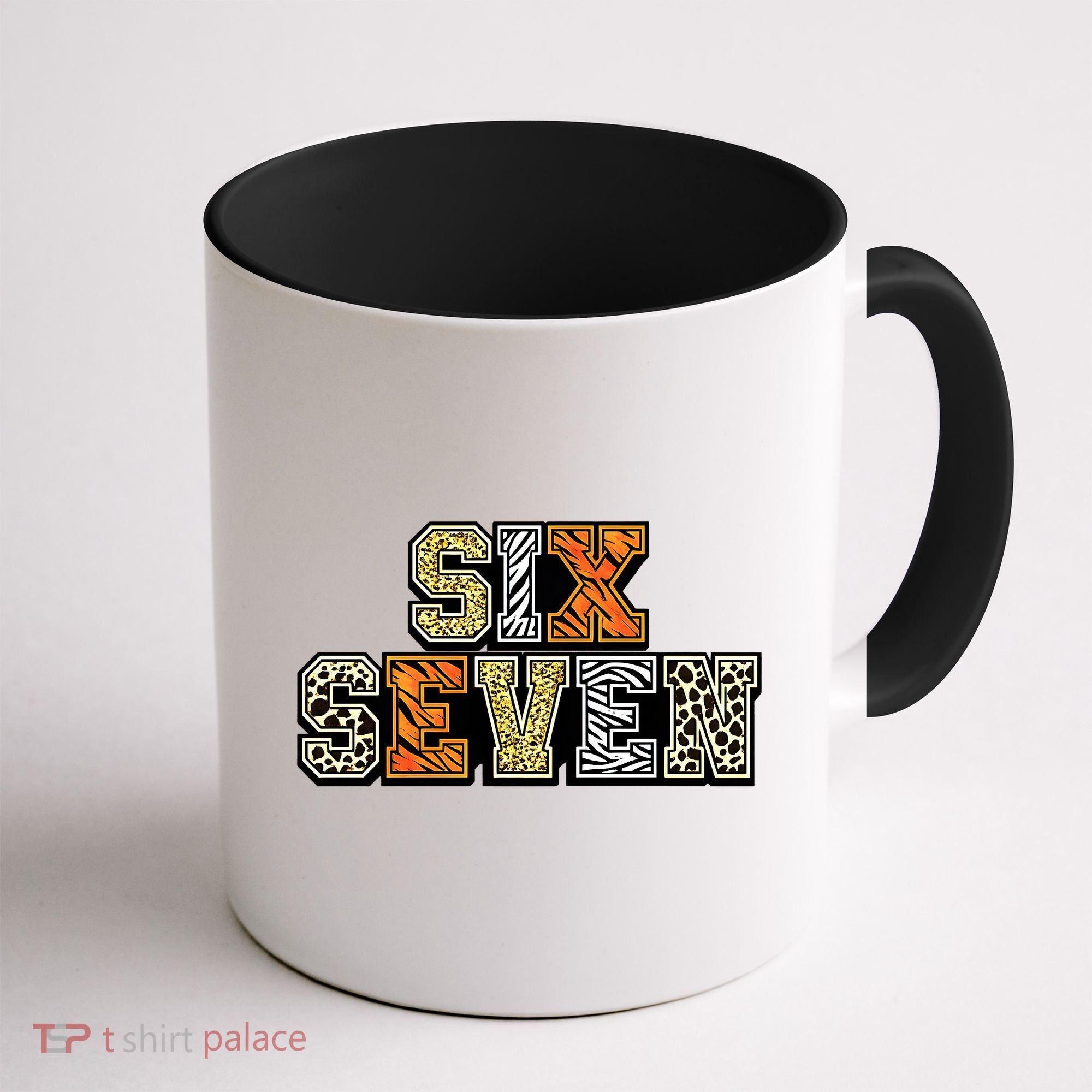Six Seven Meme Animal Print Coffee Mug