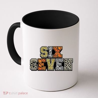 Six Seven Meme Animal Print Coffee Mug