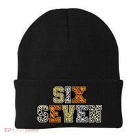 Six Seven Meme Animal Print Beanie thumb 0