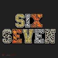 Six Seven Meme Animal Print Beanie thumb 2