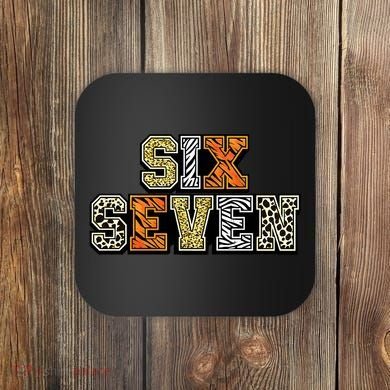 Six Seven Meme Animal Print Coaster