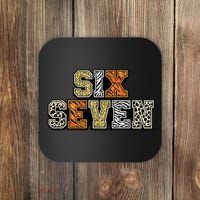Six Seven Meme Animal Print Coaster thumb 0