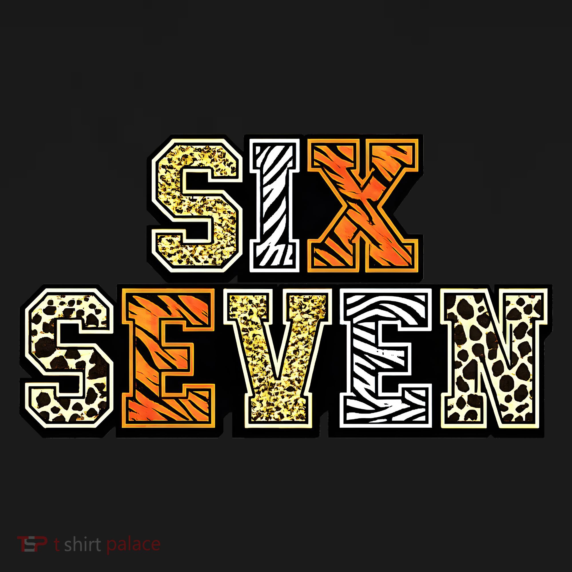 Six Seven Meme Animal Print Coaster