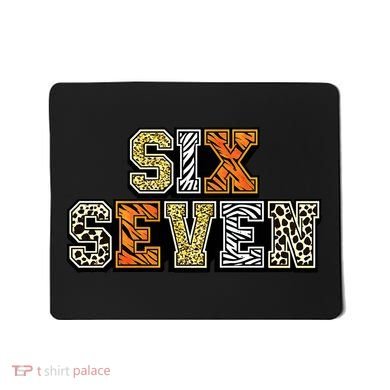 Six Seven Meme Animal Print Mousepad