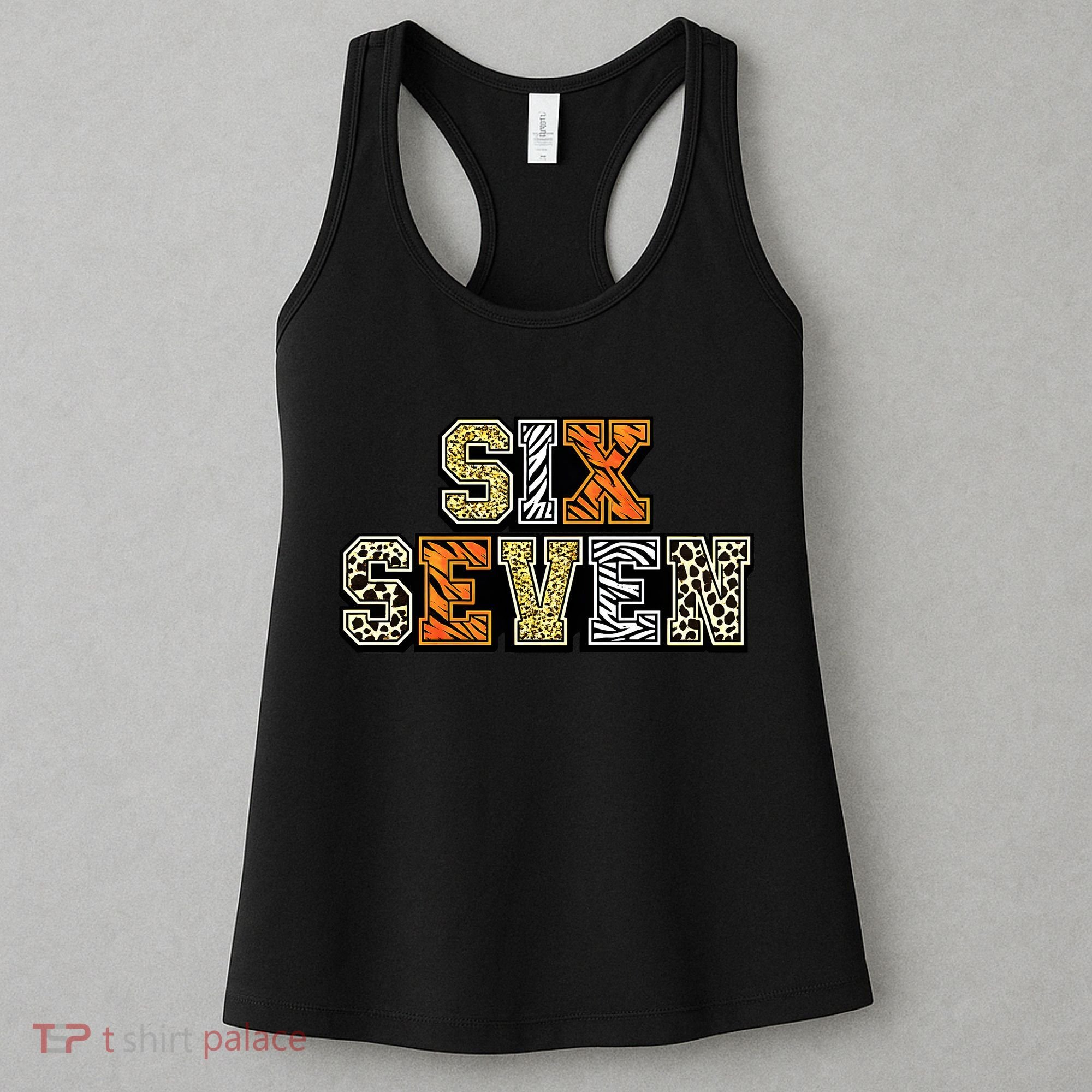 Six Seven Meme Animal Print Women's Tank Top