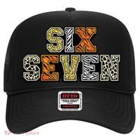 Six Seven Meme Animal Print Hat thumb 0