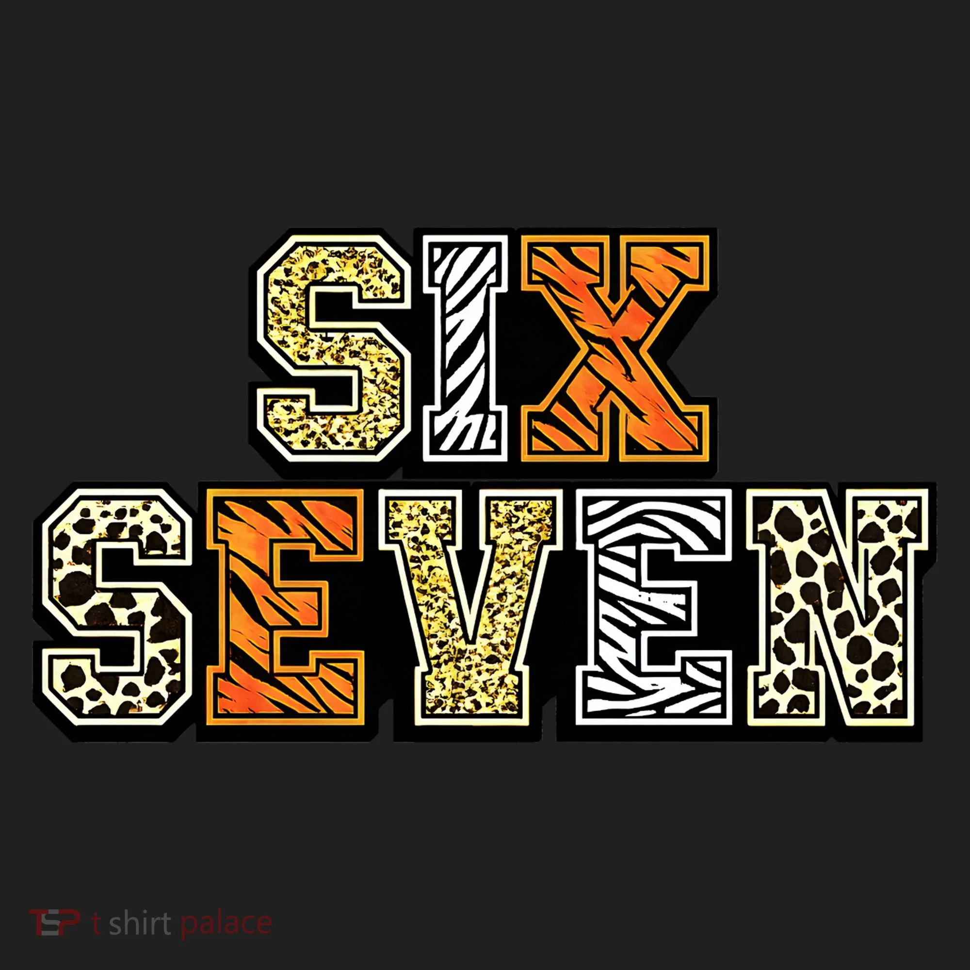 Six Seven Meme Animal Print Hat