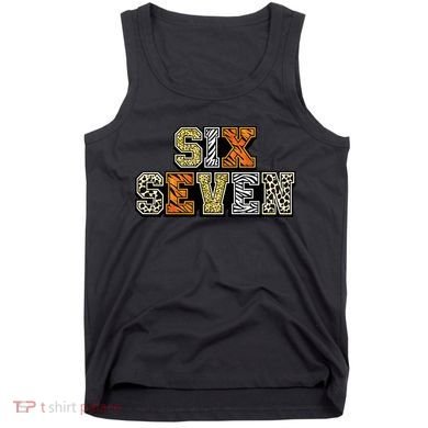Six Seven Meme Animal Print Tank Top
