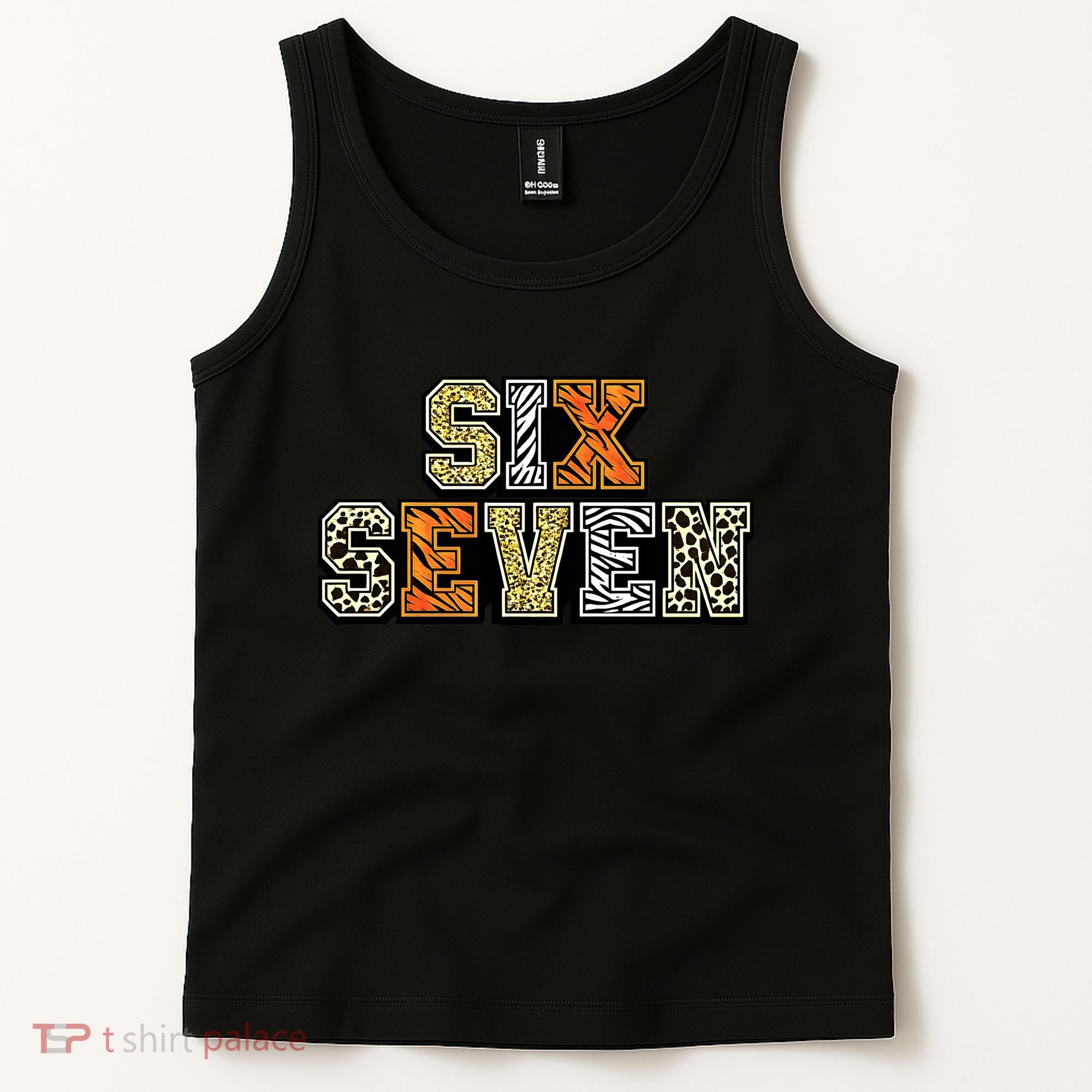 Six Seven Meme Animal Print Tank Top
