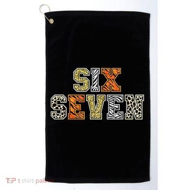 Six Seven Meme Animal Print Golf Towel