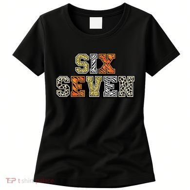 Six Seven Meme Animal Print Women's T-Shirt