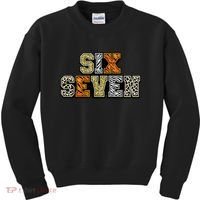 Six Seven Meme Animal Print Kids Sweatshirt thumb 0