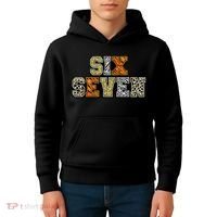 Six Seven Meme Animal Print Kids Hoodie thumb 4