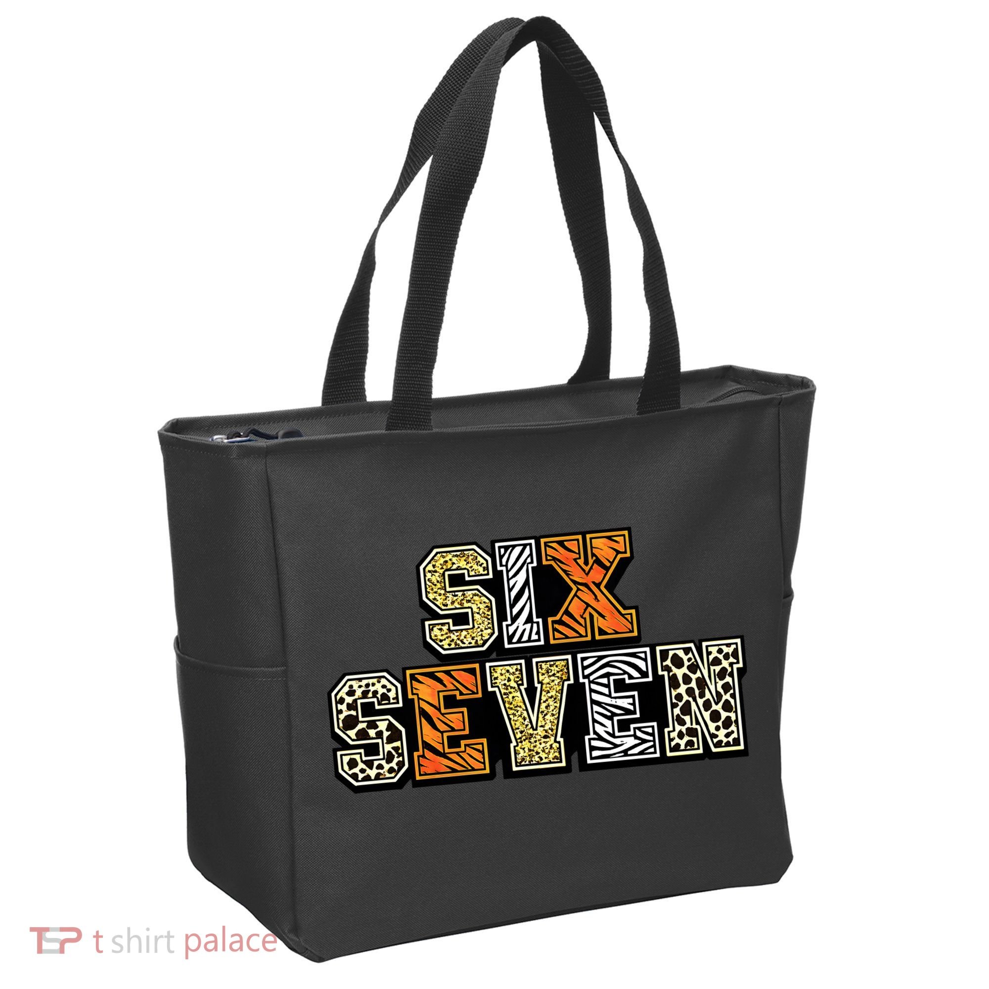 Six Seven Meme Animal Print Tote Bag