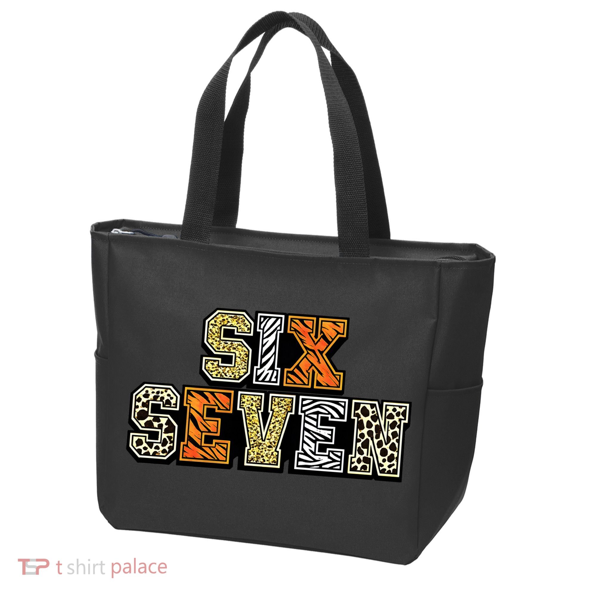 Six Seven Meme Animal Print Tote Bag