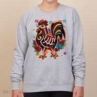 Sugar Skull Mexican Chicken Bone Halloween Day Of Dead Women's Sweatshirt thumb 0