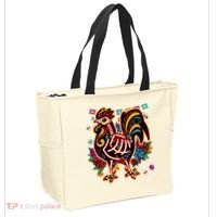 Sugar Skull Mexican Chicken Bone Halloween Day Of Dead Tote Bag thumb 2