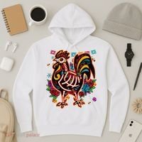 Sugar Skull Mexican Chicken Bone Halloween Day Of Dead Hoodie thumb 3