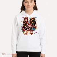 Sugar Skull Mexican Chicken Bone Halloween Day Of Dead Hoodie thumb 5