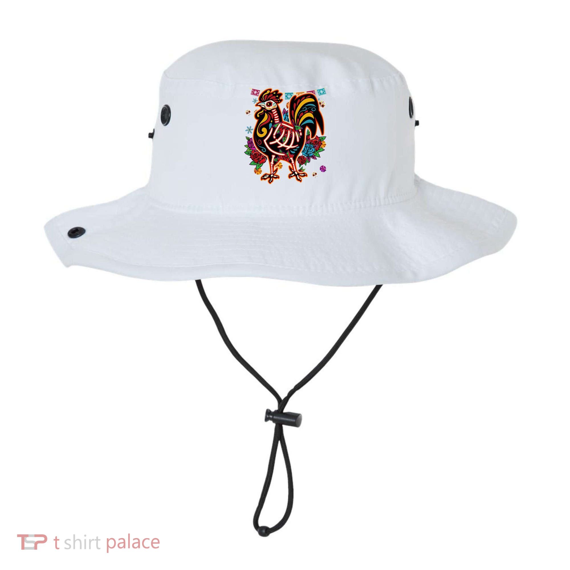 Sugar Skull Mexican Chicken Bone Halloween Day Of Dead Bucket Hat