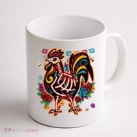 Sugar Skull Mexican Chicken Bone Halloween Day Of Dead Coffee Mug thumb 1
