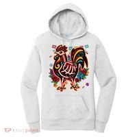 Sugar Skull Mexican Chicken Bone Halloween Day Of Dead Women's Hoodie thumb 0