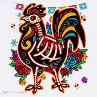 Sugar Skull Mexican Chicken Bone Halloween Day Of Dead Women's Hoodie thumb 2