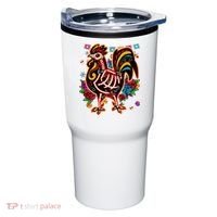 Sugar Skull Mexican Chicken Bone Halloween Day Of Dead Tumbler thumb 0