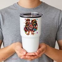 Sugar Skull Mexican Chicken Bone Halloween Day Of Dead Tumbler thumb 2