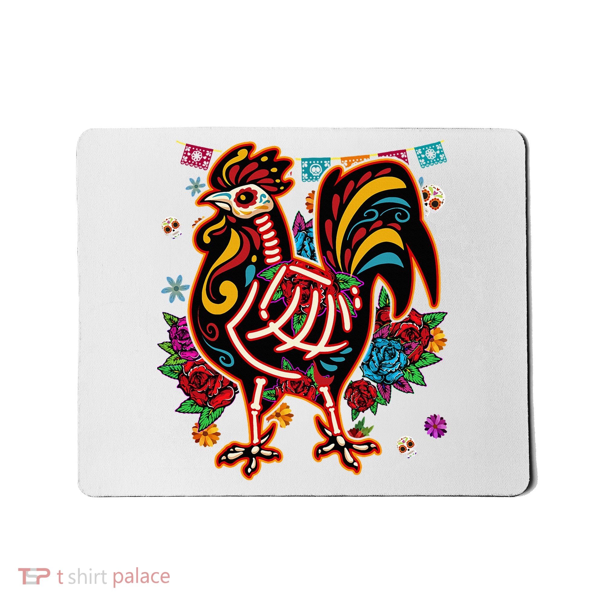 Sugar Skull Mexican Chicken Bone Halloween Day Of Dead Mousepad