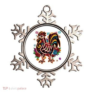Sugar Skull Mexican Chicken Bone Halloween Day Of Dead Ornament