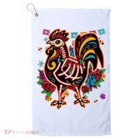 Sugar Skull Mexican Chicken Bone Halloween Day Of Dead Golf Towel thumb 0