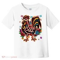 Sugar Skull Mexican Chicken Bone Halloween Day Of Dead Toddler T-Shirt thumb 0
