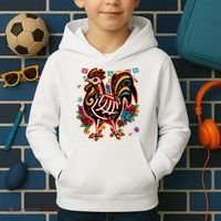 Sugar Skull Mexican Chicken Bone Halloween Day Of Dead Kids Hoodie thumb 2