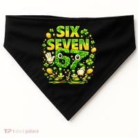 Six Seven Meme 67 St Patricks Day Lucky 6-7 Shamrock USA-Made Doggie Bandana thumb 0