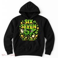 Six Seven Meme 67 St Patricks Day Lucky 6-7 Shamrock Hoodie thumb 0