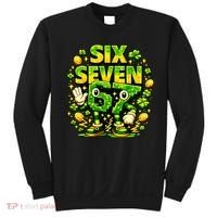 Six Seven Meme 67 St Patricks Day Lucky 6-7 Shamrock Sweatshirt thumb 0