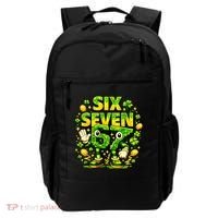 Six Seven Meme 67 St Patricks Day Lucky 6-7 Shamrock Backpack thumb 0