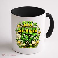 Six Seven Meme 67 St Patricks Day Lucky 6-7 Shamrock Coffee Mug thumb 1