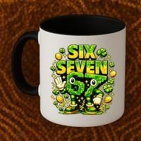 Six Seven Meme 67 St Patricks Day Lucky 6-7 Shamrock Coffee Mug thumb 2