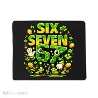 Six Seven Meme 67 St Patricks Day Lucky 6-7 Shamrock Mousepad thumb 0