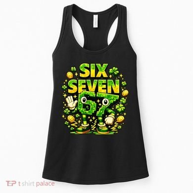 Six Seven Meme 67 St Patricks Day Lucky 6-7 Shamrock Women's Tank Top