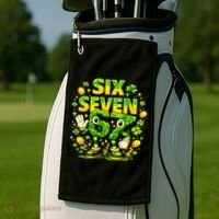 Six Seven Meme 67 St Patricks Day Lucky 6-7 Shamrock Golf Towel thumb 2