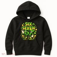 Six Seven Meme 67 St Patricks Day Lucky 6-7 Shamrock Kids Hoodie thumb 0