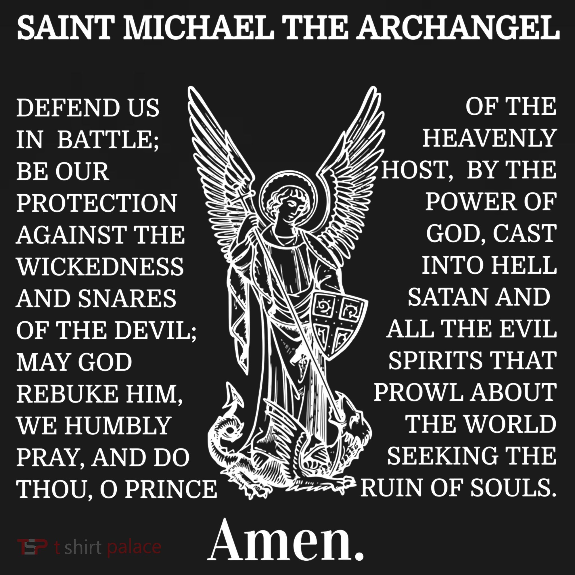 Saint St Michael Prayer Cute Gift Catholic Archangel Christian Ornament